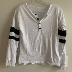 Long Sleeve Tee with black stripes